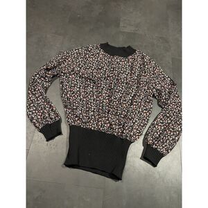 NWT‎ Kay + Jay Floral print long sleeve blouse women's size S D-59